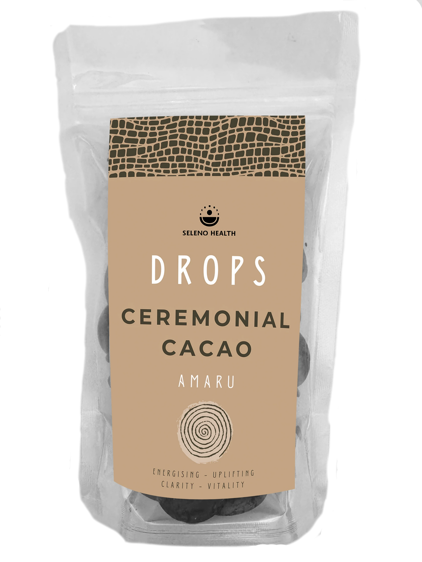 AMARU CEREMONIAL CACAO DROPS 250G (SERPENT)