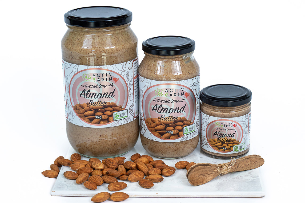 Stone Ground Organic Activated Almond Butter - Smooth