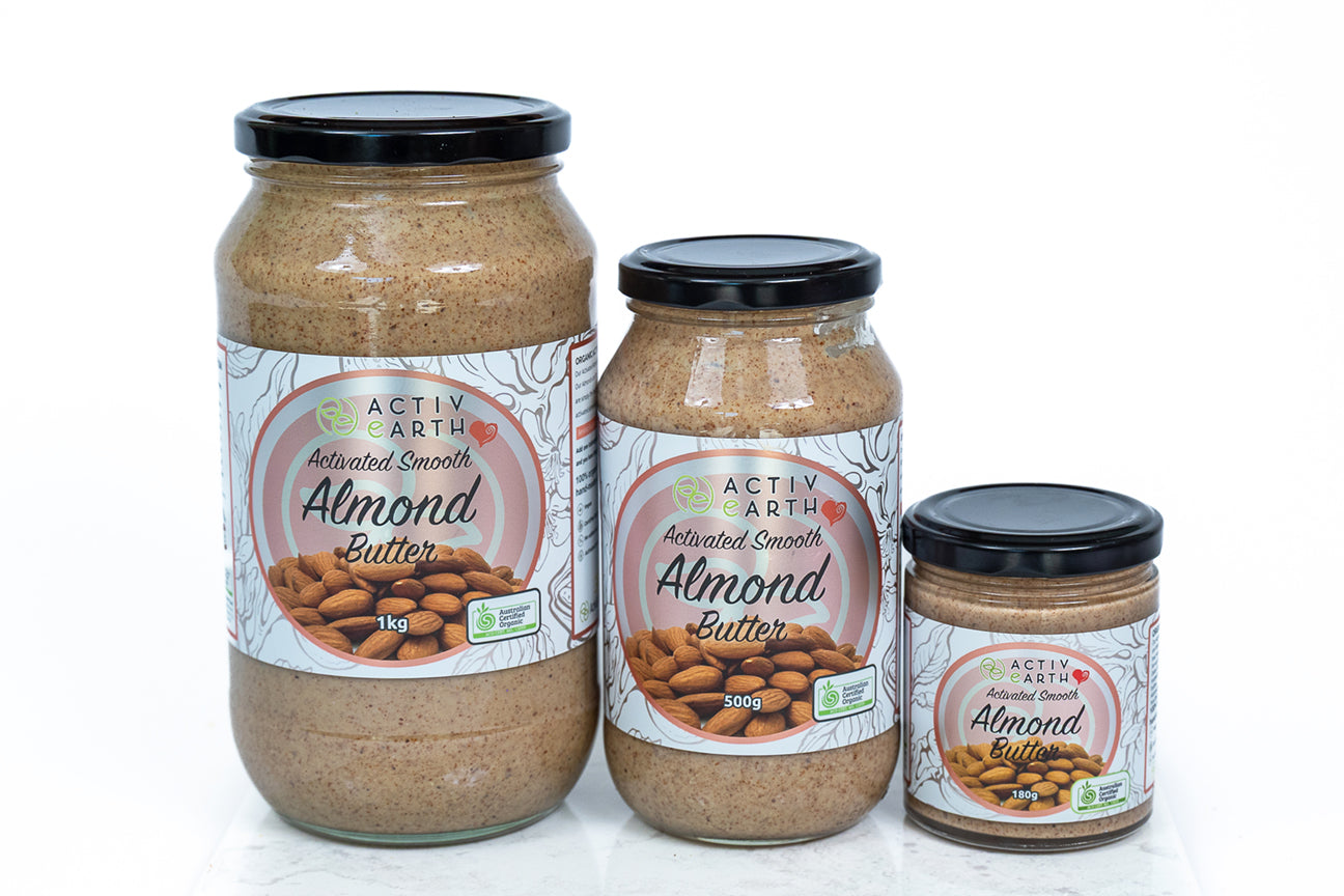 Stone Ground Organic Activated Almond Butter - Smooth