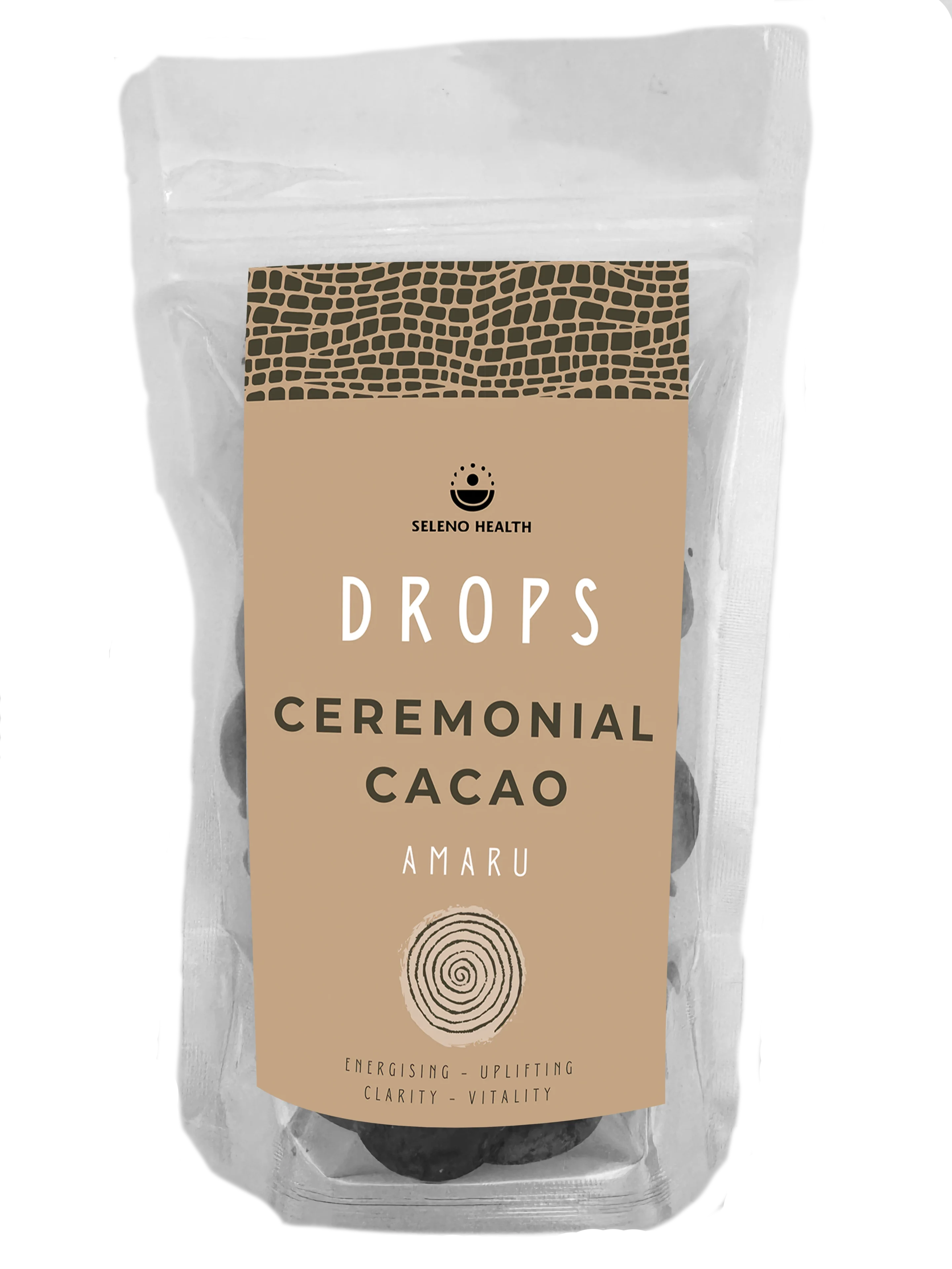 AMARU CEREMONIAL CACAO DROPS 250G (SERPENT)