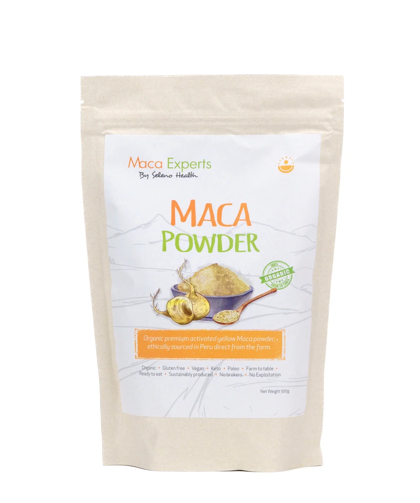 Organic Activated Yellow Maca 500G