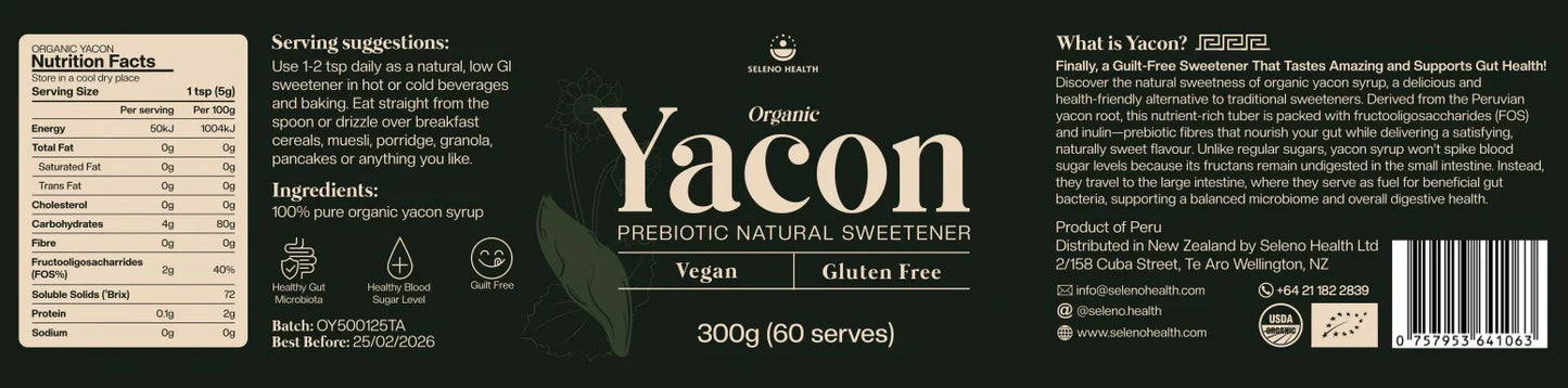 Yacon Natural Sweetener - 300mL